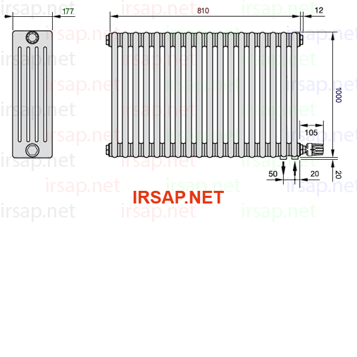 Радиатор IRSAP Tesi 51000/18 T26 CL 01